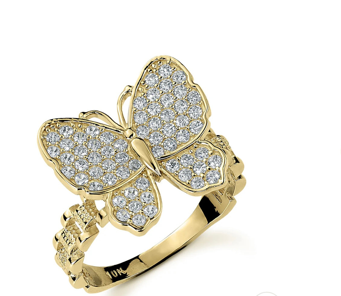 Butterfly rolex ring