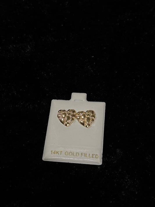Heart Nugget Earrings