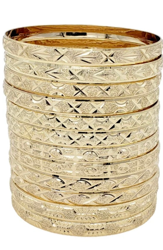 Pack of 5 Gold Bangles