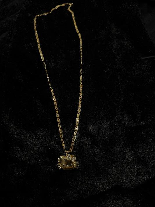 Gold Hello Kitty Face Chain