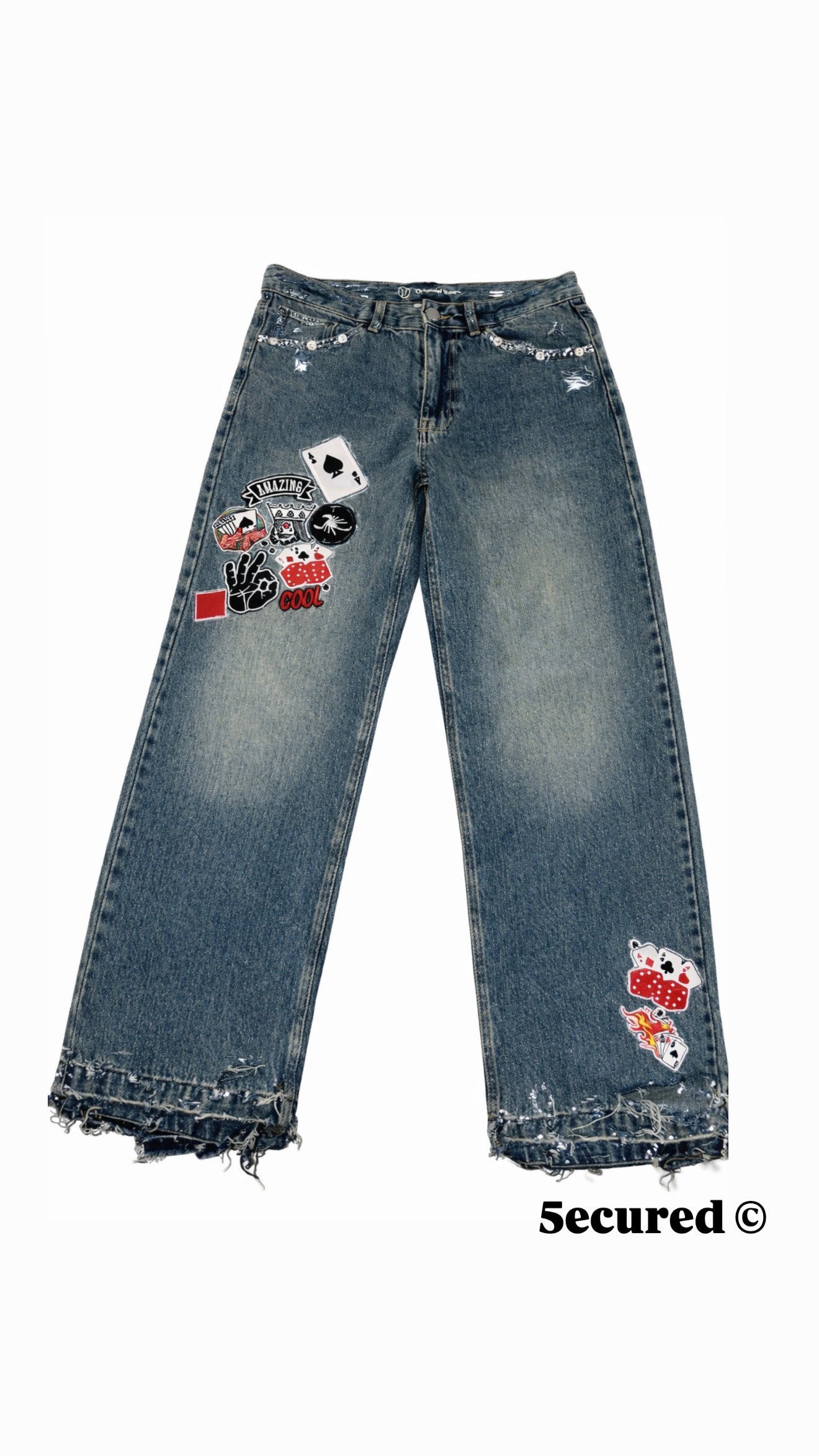 Multi Patch Jeans